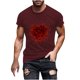 thumbnail image 1 of Camisetas de Manga Larga para Hombres, Camiseta de Manga Corta de Fitness de Impresión Del Día de San Valentín, Mezcla de Algodón Casual, 1 of 8