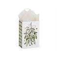 thumbnail image 1 of Pack of 25, Pine Holiday Paper Shopping Bag, Rose, 5.5x3.25x8.5" for Holiday Gift Wrapping, Made in USA, 1 of 1