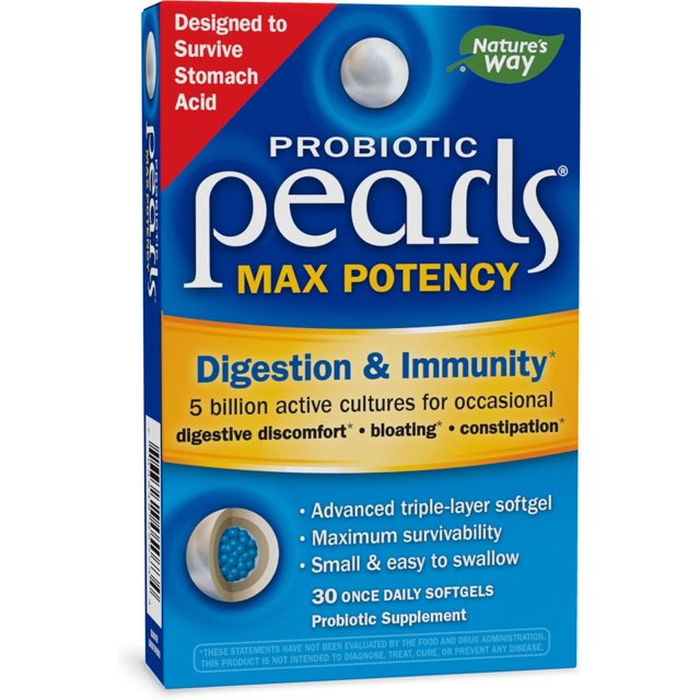 Suplemento Probiótico Probiotic Pearls® MAX Nature's Way 5 mil millones de cultivos