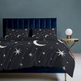 thumbnail image 3 of Moon And Star Print Duvet Cover Set Themed Multicolor Polyester Bedding Set for Bedroom Decoration, 3 of 6
