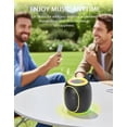 thumbnail image 3 of Mini Bluetooth Speaker with Bass Subwoofer, Portable Wireless Speaker with RGB Light, Built-in Microphone, USB/TF Support, Surprise Gift for Music Lovers(Black Yellow), 3 of 8