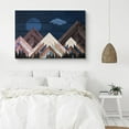 thumbnail image 3 of PixonSign Geometric Mountain Canvas Wall Art Blue Sky Mountain Top Pictures on Canvas Prints Rustic Home Artwork Wall Decor for Living Room Bedroom Office - 32x48, 3 of 5