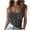 Dark Gray, variant on Women's Ribbed U-Neck Halter Tank Top Summer Shapewear Camisole, Casual Layering & Fashion Essentials