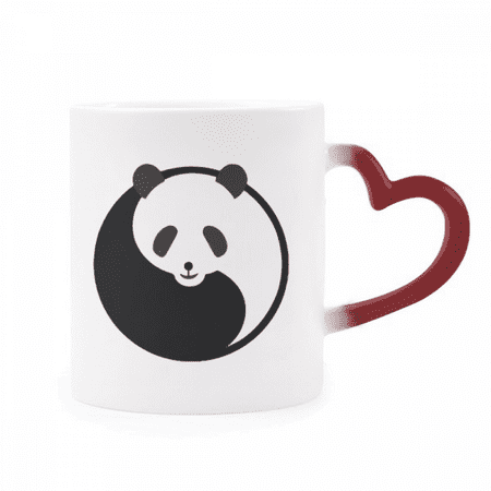 

Harmonize Positive Negative Panda Surroundings Heat Sensitive Mug Red Color Changing Stoneware Cup