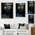 thumbnail image 4 of Designart "Amber and Azure Veiled Lady" Fashion Floater Framed Canvas Print, 4 of 7