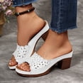 thumbnail image 2 of HSMQHJWE Sabots à Plateforme pour Femmes Mules Sandales à Talons Hauts Bout Rond Mules à Enfiler Talons Cloutés pour Femmes Chaussures Décontractées Confortables, 2 of 8
