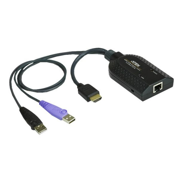 (Module CPU) Média HDMI KVM USB Câble Adaptateur pour Virtuel avec Lecteur de Carte à Puce - KVM / audio / Extenseur