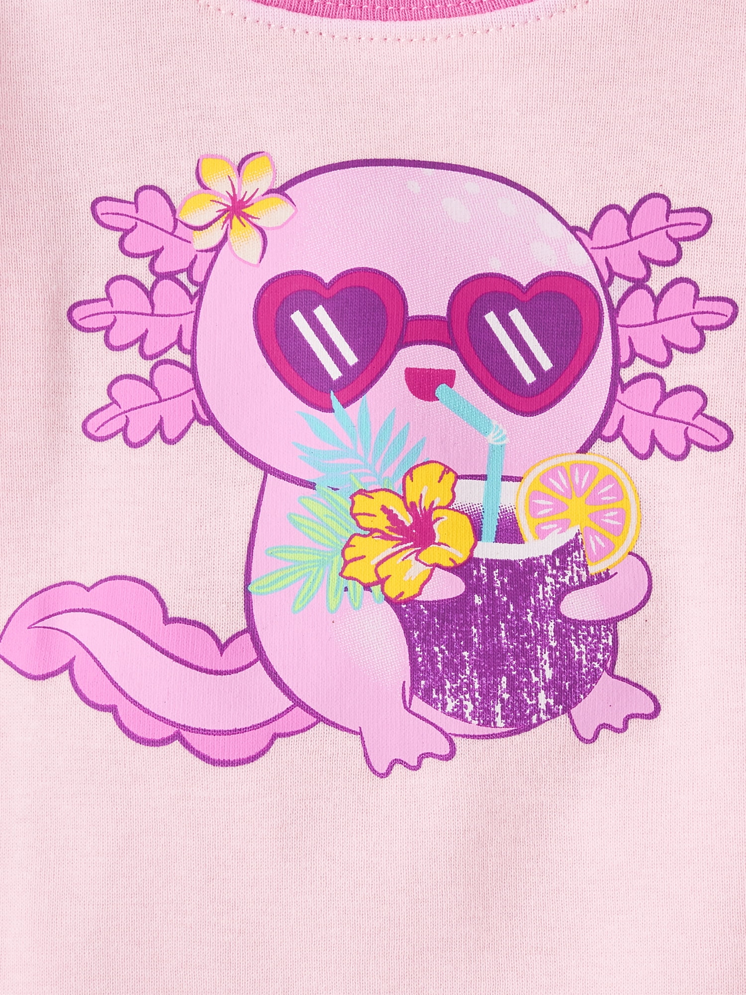 The Children's Place Baby & Toddler Girls Short Sleeve Summer Axolotl Snug Fit PJs, Sizes NB-6T