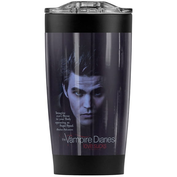 Vampire Diaries/Stefan Sense Your Body Stainless Steel Tumbler 20 oz Coffee Travel Mug/Cup, Vacuum Insulated & Double Wall with Leakproof Sliding Lid | Great for Hot Drinks and Cold Beverages