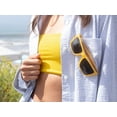 thumbnail image 4 of Everest Yellow/Engraved Bamboo Square Polarized Sunglasses, Smoke Lens, Recycled Plastic Frame, Stylish, 100% UVA/UVB, Eco-Friendly Sunglasses by Blue Planet, 4 of 7