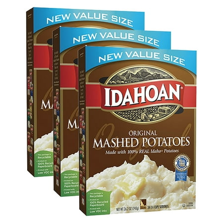 (3 Pack) Idahoan Original Mashed Potatoes, 26.2 (Best Way To Make Potatoes)