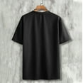 thumbnail image 3 of Camisas de Verano Casuales de Manga Corta de los Hombres Color Sólido V-Cuello Blusa de Fitness, 75% Poliéster 20% Rayón 5% Spandex, 3 of 6