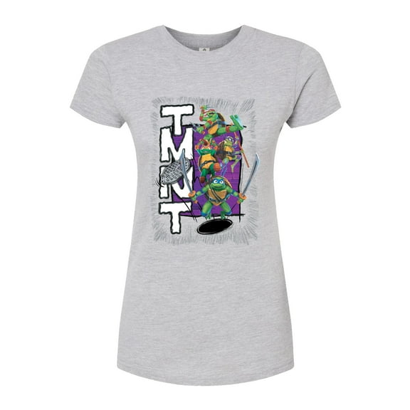Teenage Mutant Ninja Turtles: Mutant Mayhem - Donatello, Raphael, Leonardo, & Michelangelo - Juniors Fitted Graphic T-Shirt