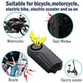thumbnail image 3 of Dual-Pack Wireless Vibration Security Alarm with Remote Control – 113dB Loud Anti-Theft Alert System for Bikes, E-Bikes, Motorcycles & Scooters – 7-Level Sensitivity, IP55 Waterproof, Vehicle Finder, 3 of 7