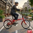 thumbnail image 2 of Bicicleta Plegable R20 roja BikeON Modelo viento, 2 of 6