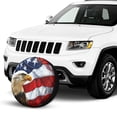 thumbnail image 2 of KAKALAD American Flag Eagle 06 Spare Tire Cover Universal Vehicle Accessories Buckle Car Tools 15”in, 2 of 6