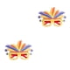 thumbnail image 3 of Matsuzay Marco de anteojos de pluma de colores DIY gafas de carnaval accesorio para payaso 2Conjunto, 3 of 6