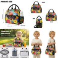 thumbnail image 5 of DISNIMO Girls Backpack, Dachshund Floral Print Kids School Backpack with Insulated Lunch Box Set, 17 Inch Large Schoolbag Set with Pencil Case, 5 of 7