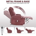thumbnail image 6 of Rocking Recliner Chairs,Massage Recliner Chair with Vibration Massage and Heat,Rocking Recliner Chair with Side Pockets Cup Holders,for Living Room,Bedroom,Home Theater, 6 of 8