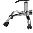 thumbnail image 4 of Yim 22 Inch Adjustable Swivel Office Chair - Black Faux Leather - Chrome Base, 4 of 5