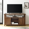 thumbnail image 4 of Classic Grooved-Door Tall TV Stand for TVs up to 65" in Dark Walnut, 4 of 4