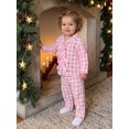 thumbnail image 3 of RUINIXCW Toddler Baby Girl Gingham Plaid Pajamas Set Christmas PJS Girl Spring Fall Winter Sleepwear Long Sleeve Button UP Shirt Pants Set Loungewear, 3 of 10