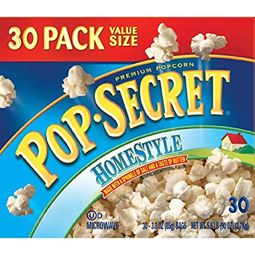 Pop Secret Popcorn, Homestyle, 30 Count Of 3oz Bags Each