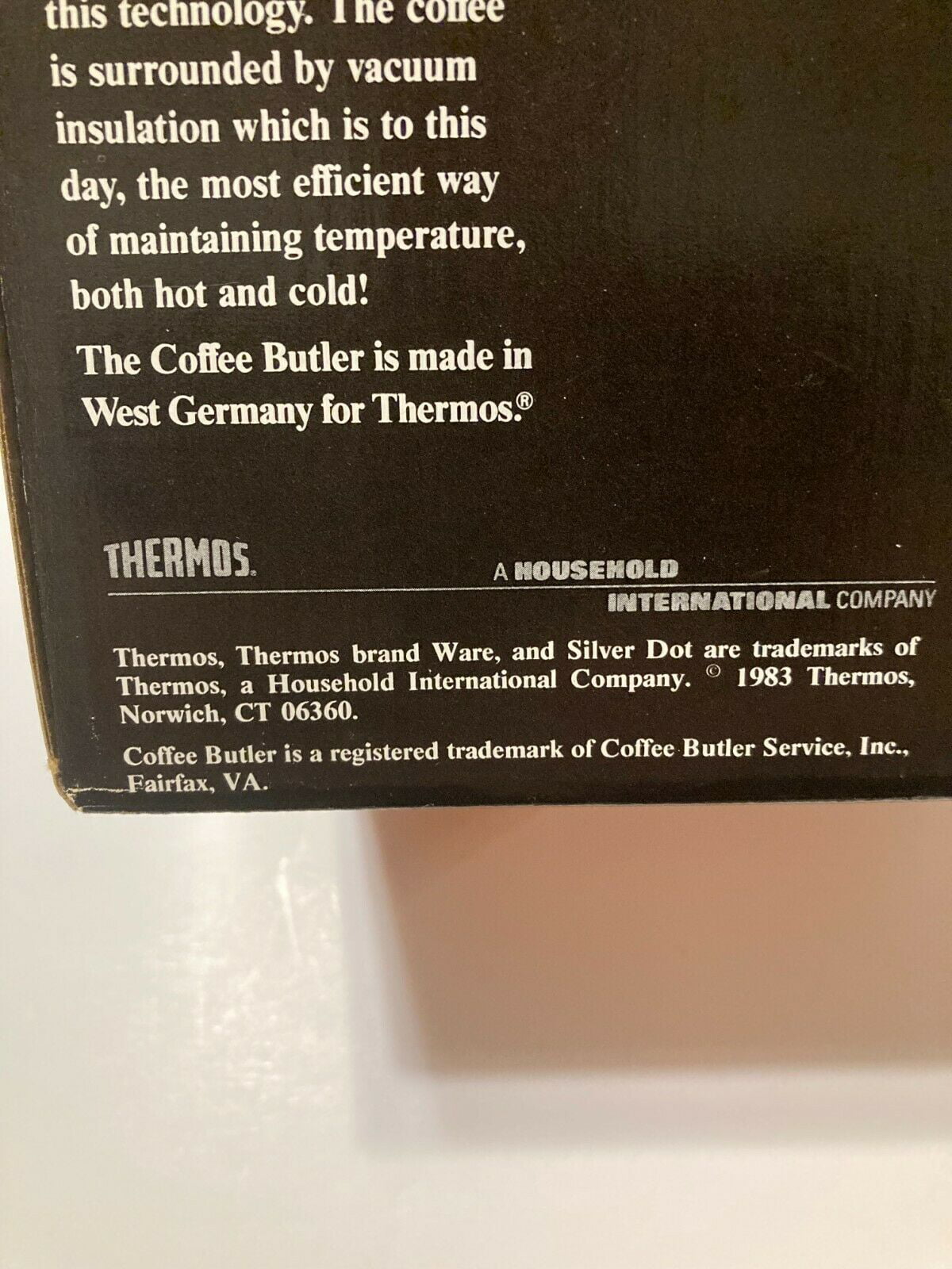 Coffee Butler, Thermos Brand, Vintage Carafe, Beverage Holder