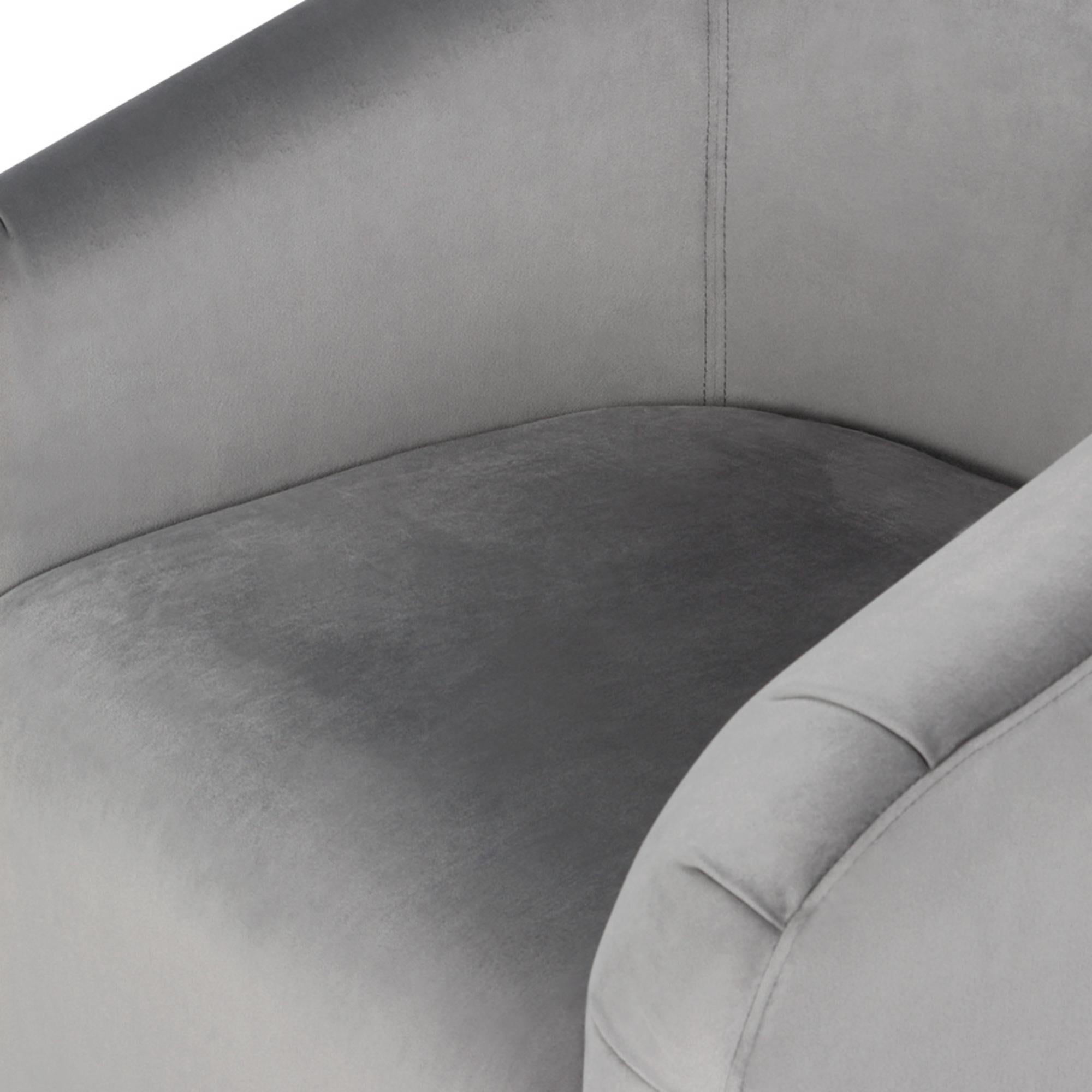 Renwick Modern Upholstered Tub Chair for Livingroom, Set of 2, Gray Velvet