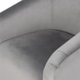 thumbnail image 6 of Alden Design Upholstered Barrel Accent Chair for Livingroom, Gray Velvet, 6 of 10