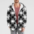 thumbnail image 2 of Dovford Men's Long Sleeve Quilted Lined Flannel Shirt Jacket with Hood 2025 Spring Fall, 2 of 5