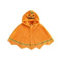 thumbnail image 2 of Cjfdfy Toddler Baby Boy Girl Halloween Costume Outfits Pumpkin Cloak Zipper Soft Plush Hooded Cape Poncho Kids Warm Outfits Funny Halloween Party Fall Winter Outfit, 2 of 10