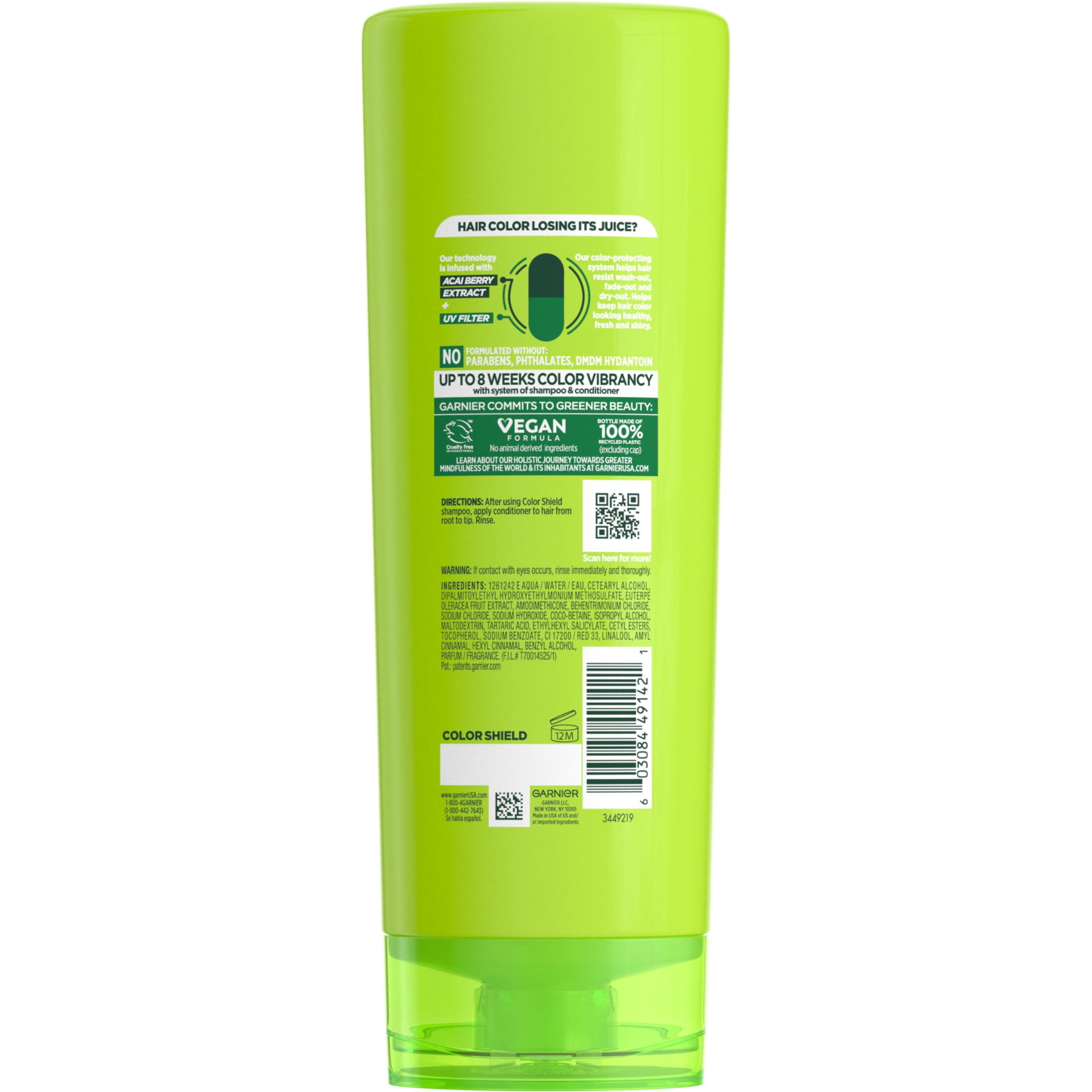 (2 pack) Garnier Fructis Grow Strong Fortifying Conditioner with Ceramide, 12 fl oz
