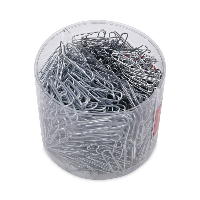 Universal Unv21001 Plastic-Coated Paper Clips - Assorted Sizes Silver (1000/Pack)
