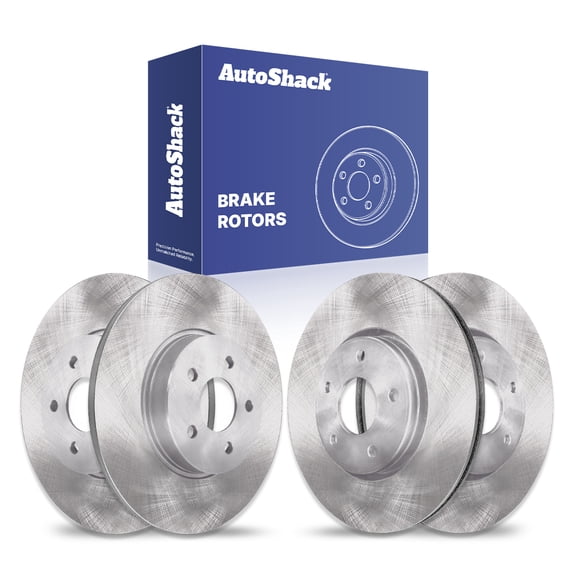 AutoShack Front Vented & Rear Solid Brake Rotors 4-PC Set Replacement for 2013-2018 Ford Focus