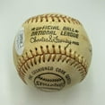 thumbnail image 3 of Hank Aaron Signed 1970's Official American League Macphail Baseball JSA COA, 3 of 7