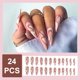 thumbnail image 2 of Presione las uñas cuadradas cortas con estampado de purpurina de oro rojo blanco para insinuar las uñas postizas, brille todas las uñas postizas para mujeres y niñas., 2 of 7