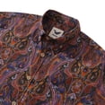 thumbnail image 3 of YIUME Men's Vintage Hawaiian Shirt Garden Under the Night Sky Cotton Long Sleeve Aloha Shirt, 3 of 7