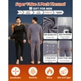 thumbnail image 2 of CL convallaria Men's Thermal Underwear Long Johns - 2 Pack Soft and Warm Long Underwear Base layer for Cold Weather, 2 of 9