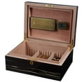 thumbnail image 3 of Visol Remo Wood Locking 50-Cigar Desktop Humidor, 3 of 3