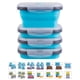 thumbnail image 1 of Recipientes de almacenamiento de alimentos Annaklin, plegables, 350 ml, paquete de 4 unidades, azules, 1 of 8