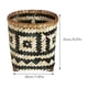 thumbnail image 4 of Bote de basura bohemio, diseño de tejido único y hermoso, bote de basura tejido de bambú decorativo para dormitorio, baño, oficina en casa, bote de basura versátil tejido a mano con material engrosado, 4 of 5