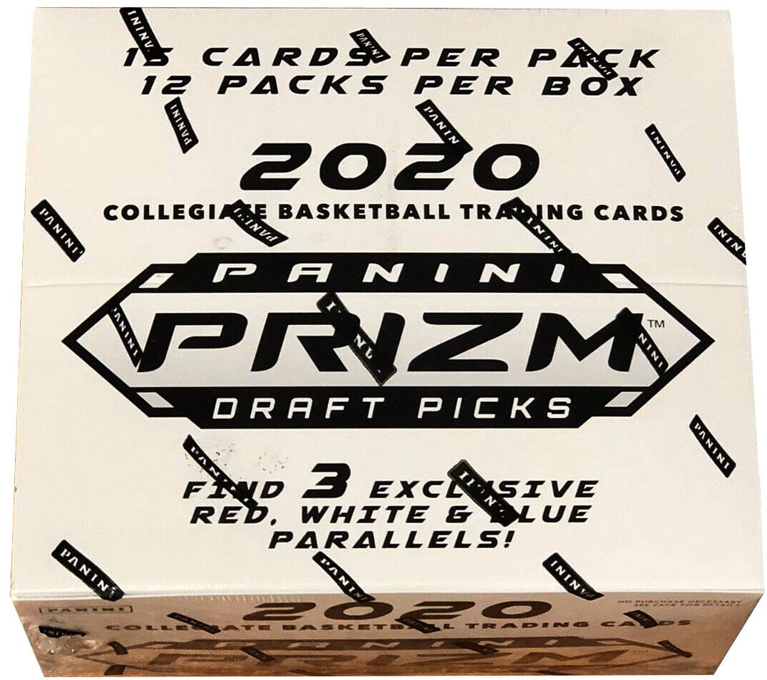 12 Packs Collegiate Panini 2020-21 Prizm Draft Picks Basketball Trading Card Cello Box 