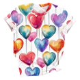 thumbnail image 5 of QIPOPIQ T-Shirts Vintage pour Femmes Mode Décontractée Col Rond Manches Courtes T-Shirt Imprimé Top Liquidation, 5 of 5