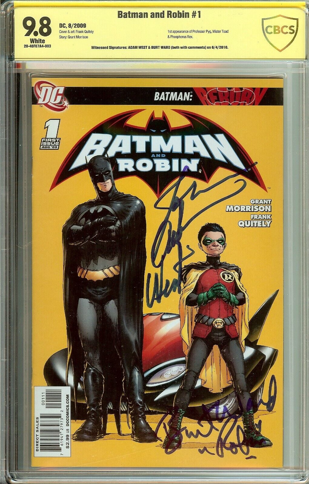 Batman and Robin #1 Signed Adam West and Burt Ward CBCS 9.8