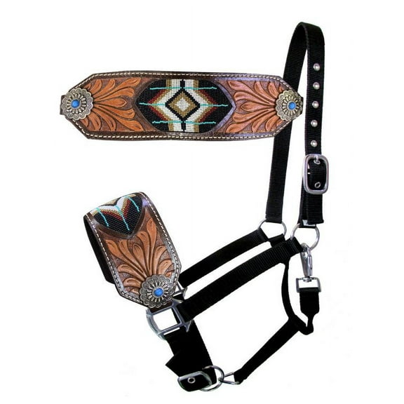 Showman Bronc Halter w/ Southwest Beaded Design