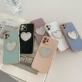 thumbnail image 5 of for iPhone Case,Luxury ElectroPlated Love Heart Mirror Bumper Camera Lens Protection Soft Shockproof Phone Case (Purple,iPhone 12 Pro Max), 5 of 6