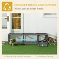 thumbnail image 4 of PawHut Tunnel pour Chat en Bois d'Extérieur avec Multiples Entrées, Tube pour Chat, 4 of 10