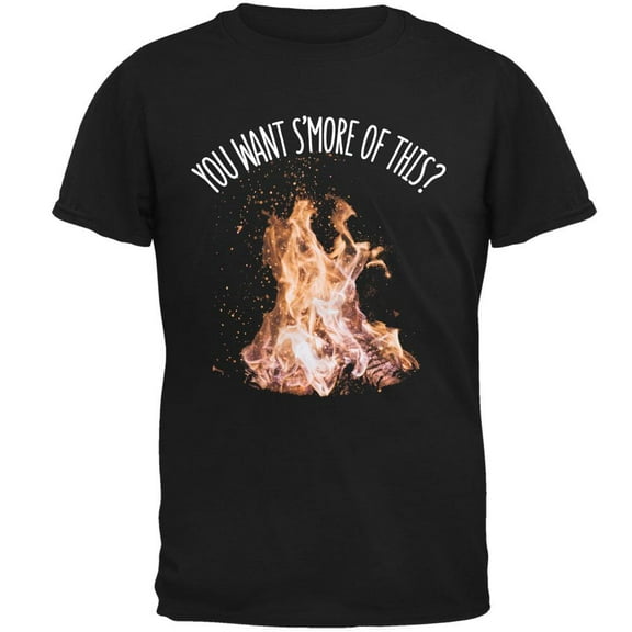 Autumn You Want S'more of This Bonfire Pun Mens T Shirt Black SM