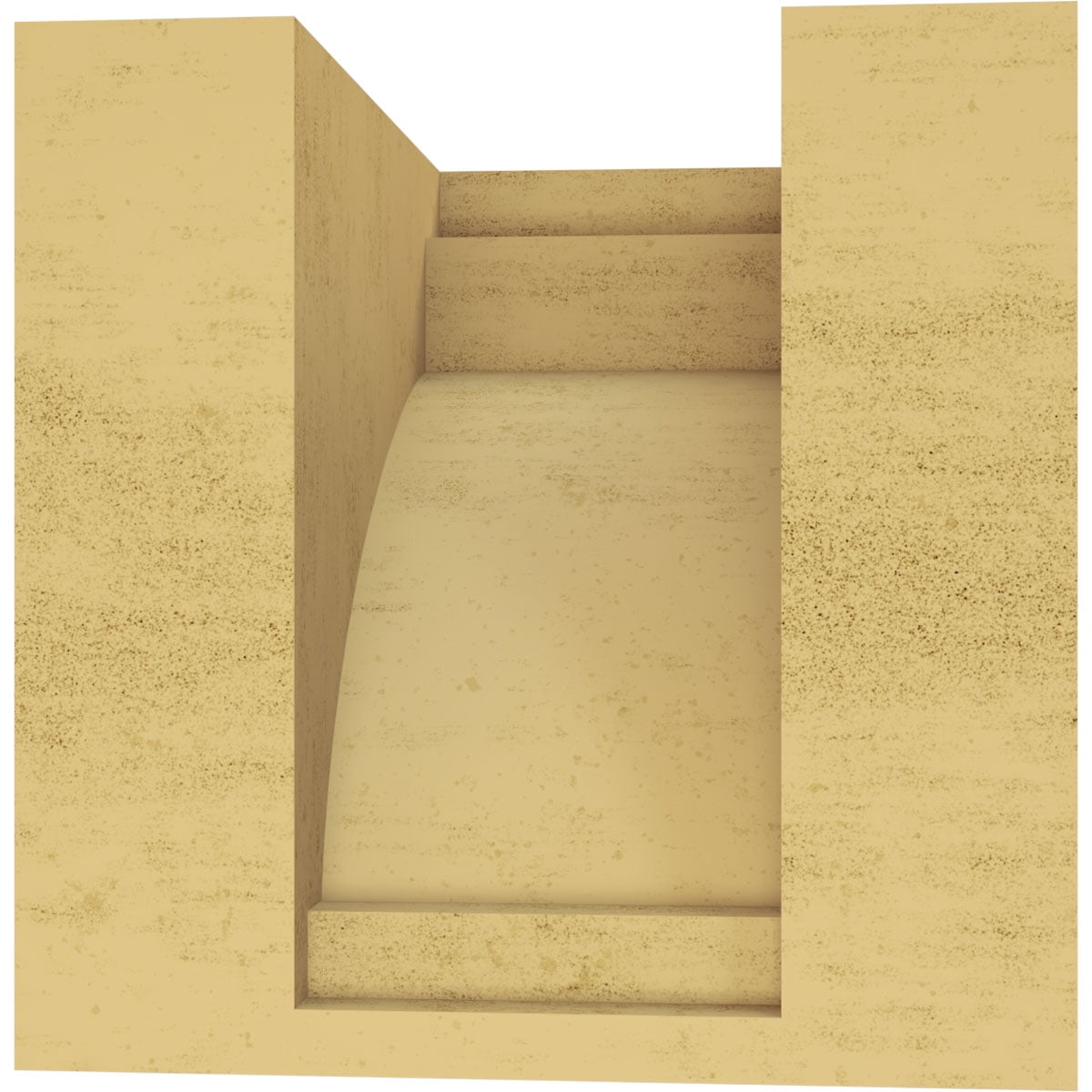 6"W x 6"D x 6"H Wide Rivera Rough Cedar Woodgrain TimberThane Corbel, Primed Tan